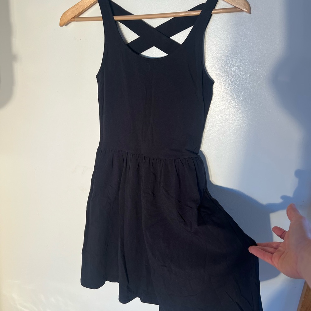Frenchi Black Sleeveless Sundress Mini